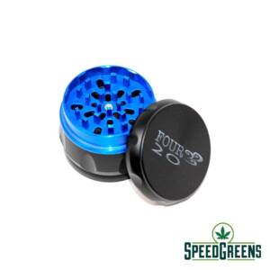 Matte Alloy Grinder Black with Blue Stripe 3