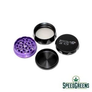 Matte Alloy Grinder Black with Violet Stripe 3