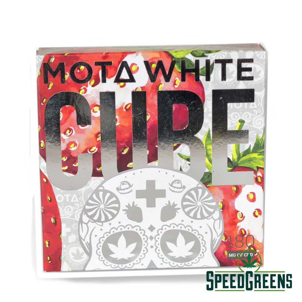 MOTA Strawberries and Cream CBD White Chocolate Cube 180mg CBD3 min