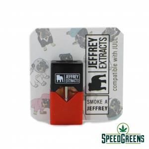 Jeffrey Extracts Juul Pods label red 2