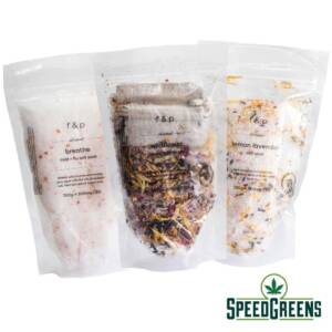 F & P Bath Salts 300mg CBD (Wild Flower, Breathe, Lemon Lavender, Detox) - Image 1