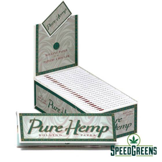 Pure Hemp Single WIde Rolling Papers Speed Greens