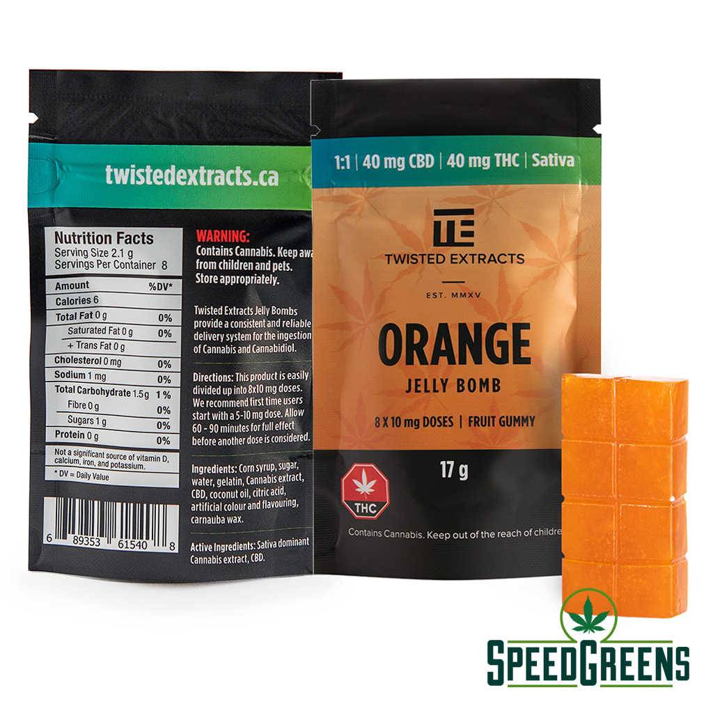 Twisted Extracts Orange Sativa 40mg CBD-40mg THC both-2