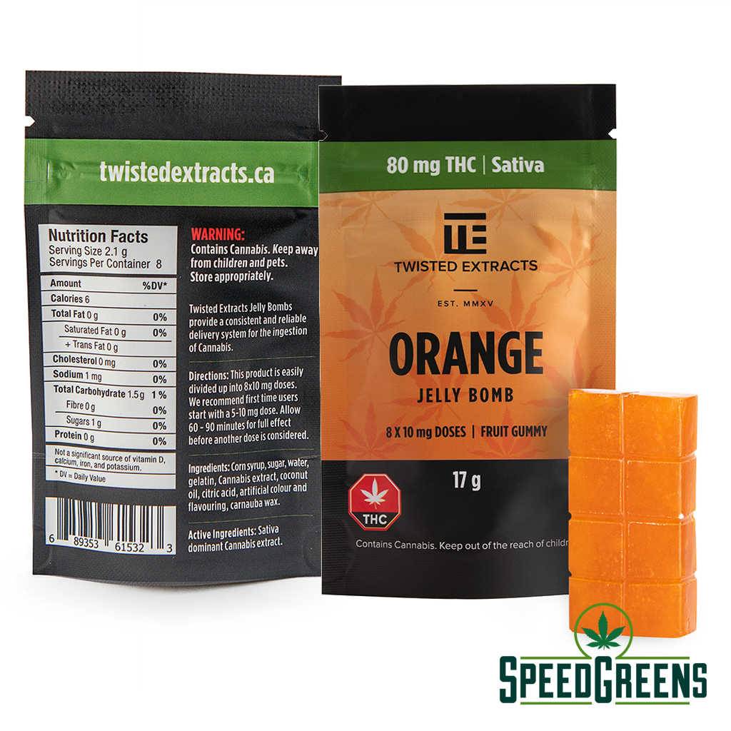 Twisted Extracts Orange Sativa 80mg THC both-2