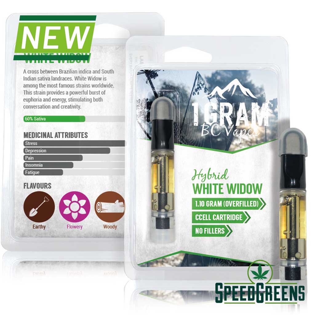 1 Gram BC Vapes Distillate Cartridge (Indica/Sativa/Hybrid) Speed Greens