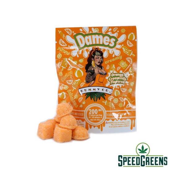 Dames Orange Creamsicle Gummies (200mg THC) Speed Greens