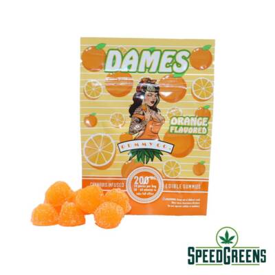 Dames Orange Gummies | 200mg Weed Edibles | Speed Greens