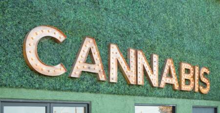 General cannabis Ontario sign on the front of a building. Speed Greens