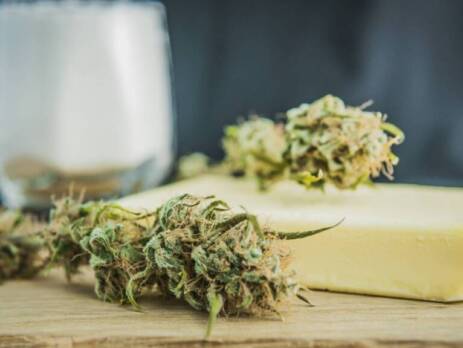 Butter and weed to make cannabutter. Speed Greens