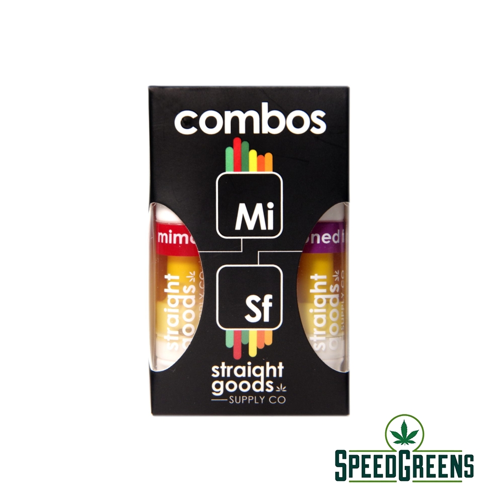 COMBOS_Mimosa (Sativa) + Stoned Fruit (Indica) (2 x 1 Gram Carts)