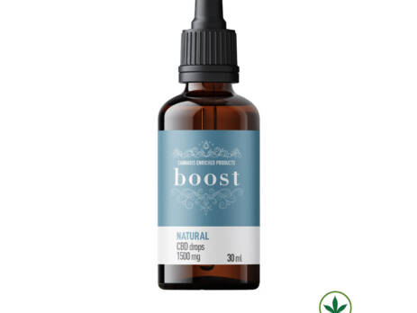Boost CBD Tincture with 1500mg pure CBD isolate, 0% THC in organic MCT oil for natural relief