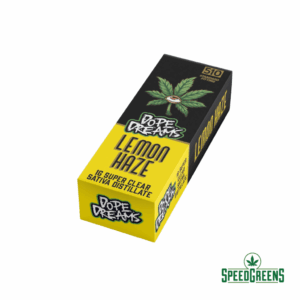 Dope Dreams Lemon Haze vape cartridge – energizing lemon-flavored THC distillate