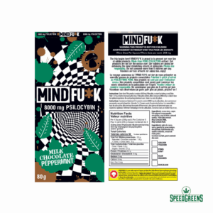 MINDFU*K Peppermint Mushroom Chocolate Bar – 8000mg psychedelic edible