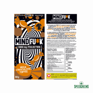 MINDFU*K Toffee Mushroom Chocolate Bar – 8000mg psilocybin edible