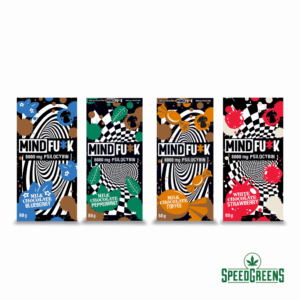 MINDFU*K Mushroom Chocolate Bars – 4 Flavor Variants with 8000mg Psilocybin