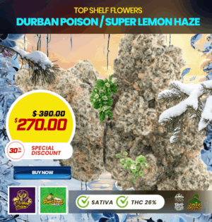 Durban Poison x Super Lemon Haze Dual Oz Combo – 2oz Sativa