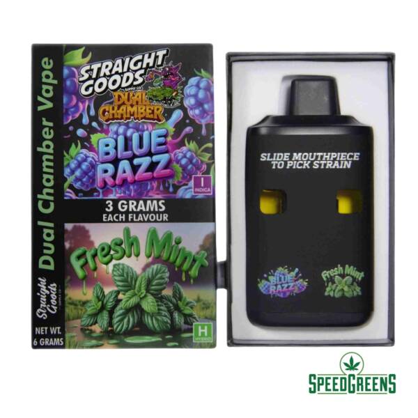 straight goods 6g blue razz and fresh mint