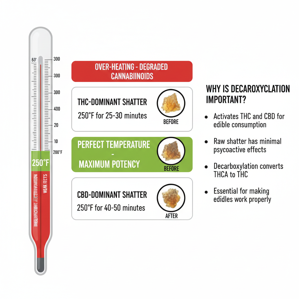 Shatter decarboxylation guide