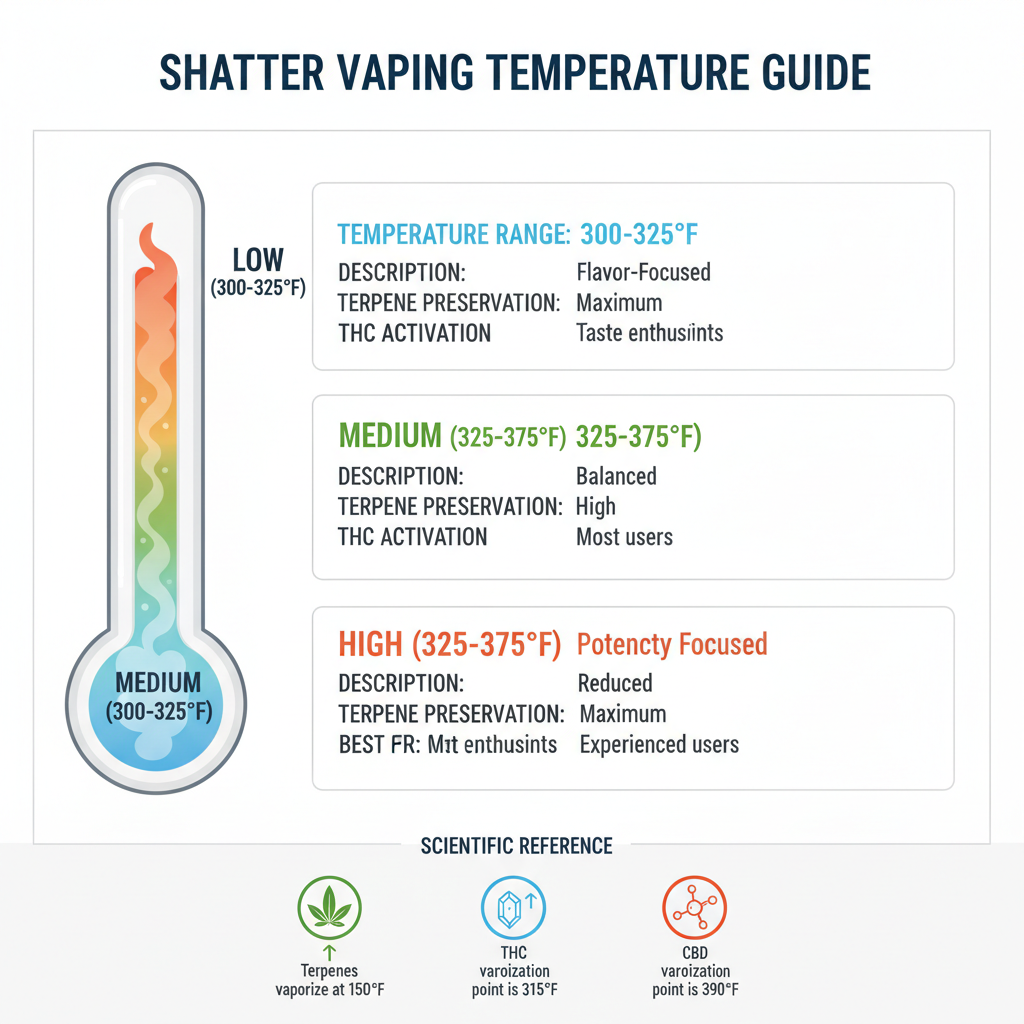 Vaping temperature guide for shatter