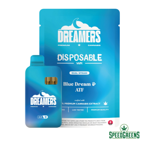 dreamers disposable vape blue dream atf dreamers disposable vapes 6g thc