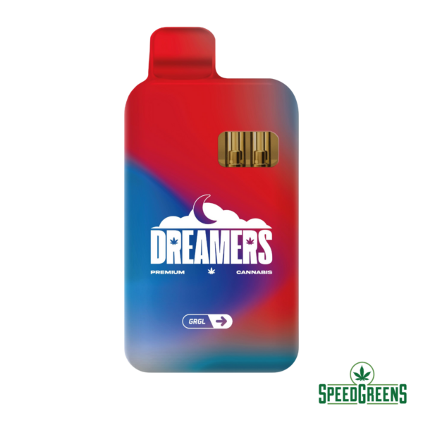 dreamers disposable vape gorilla glue and strawberry cough (2)