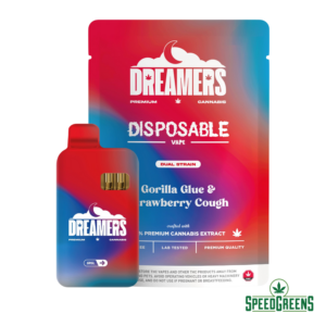 dreamers disposable vape gorilla glue and strawberry cough