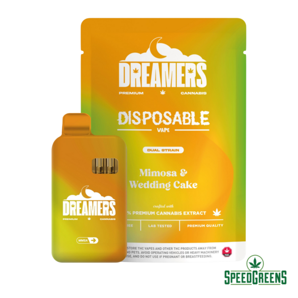 dreamers disposable vape mimosa and wedding cake