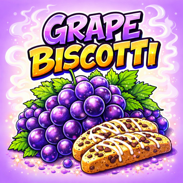 Grape biscotti with grapes and biscotti