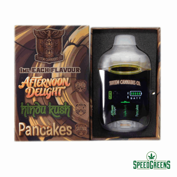 Totem Cannabis Co. Triple Chamber Vape 3g Afternoon Delight Hindu Kush Pancakes