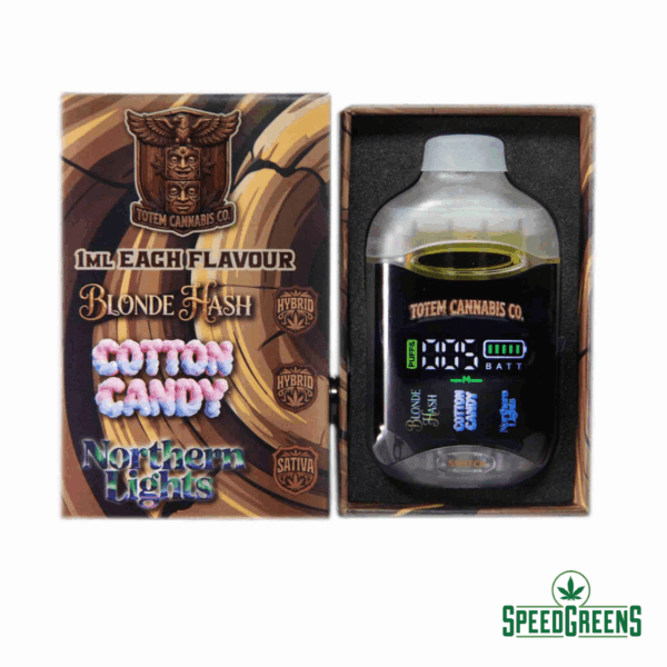 Totem Cannabis Co. Triple Chamber Vape 3g Blonde Hash Cotton Candy Northern Lights