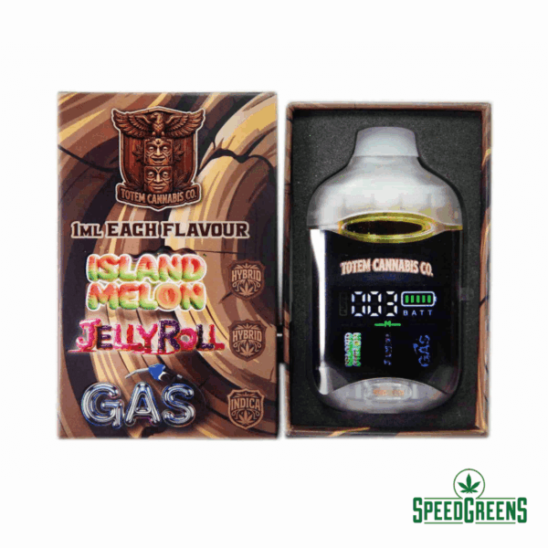 Totem Cannabis Co. Triple Chamber Vape 3g Island Melon Jelly Roll Gas