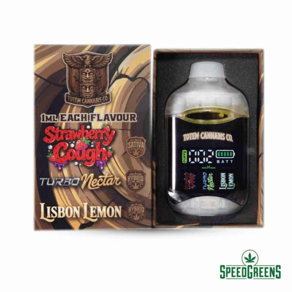 Totem Cannabis Co. Triple Chamber Vape 3g Strawberry Cough Turbo Nectar Lisbon Lemon