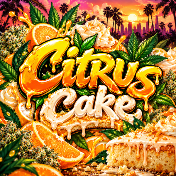 Citrus Cake Sunset Graffiti Poster